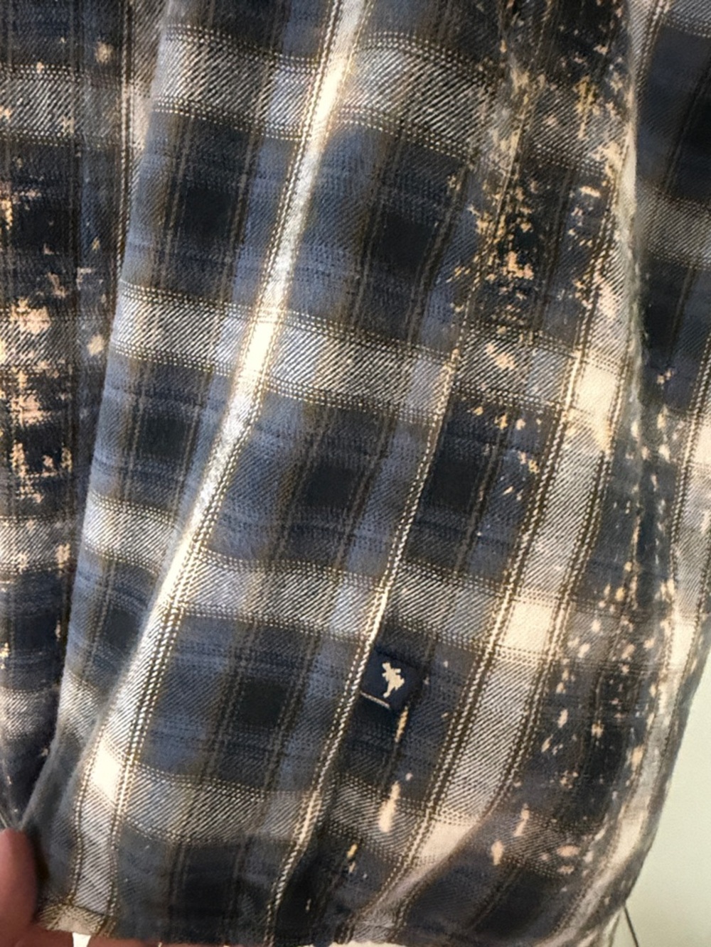 Guns & Roses Appetite For Destruction Bleached Upcycled Moose Creek Plaid Shirt - Picture 6 of 6